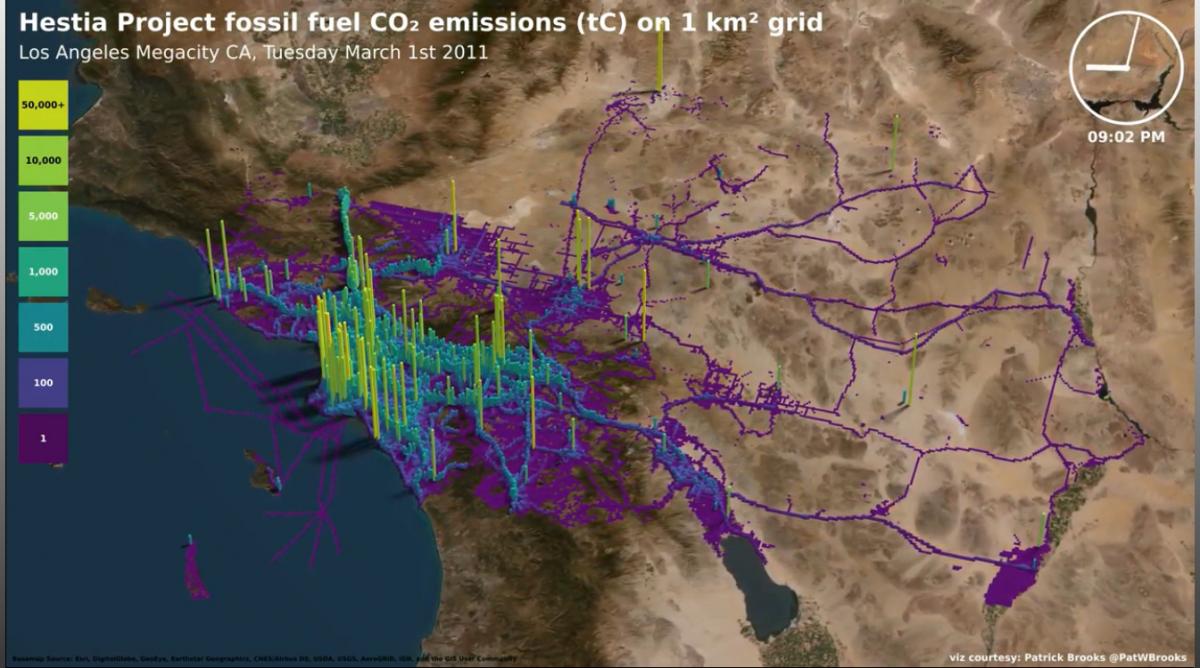 Hestia Project fossil fuel CO2 emissions
