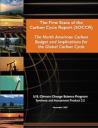 Color photo of front cover with white text on orange background and other photos